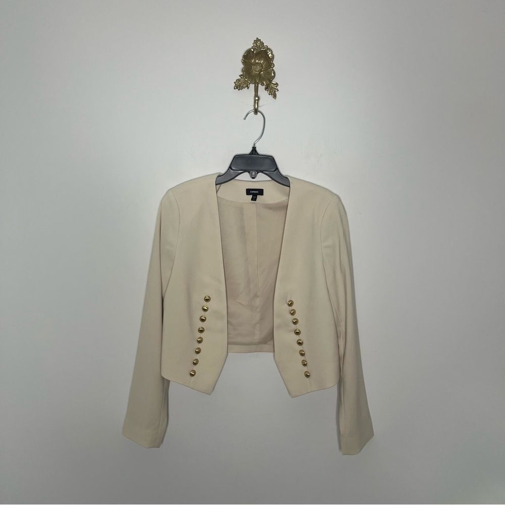 Express Cropped Novelty Button Jacket XS